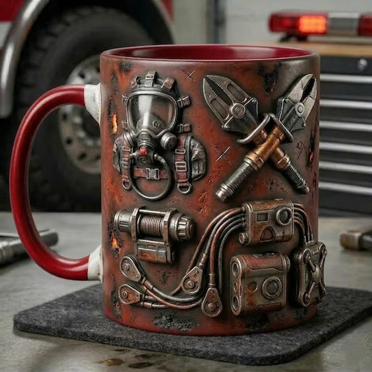 3D Personalized "Rusty Iron" Firefighter Tactical Mug