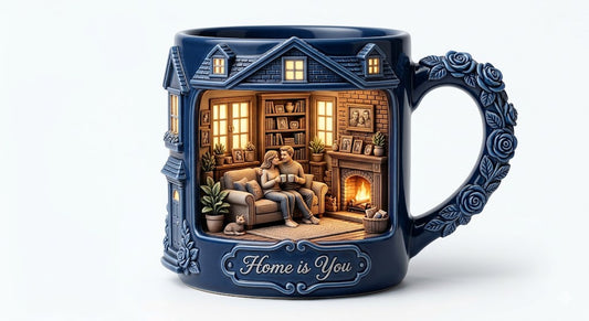 Home is You 3D Embossed Cozy Mug – Miniature Hearth & Home