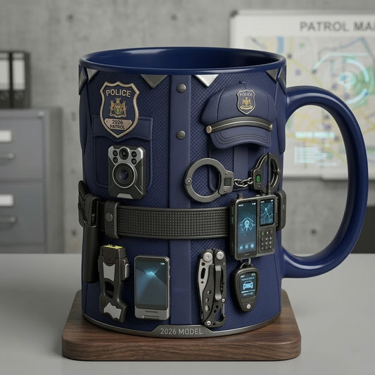 Personalized Police Uniform Coffee Mug