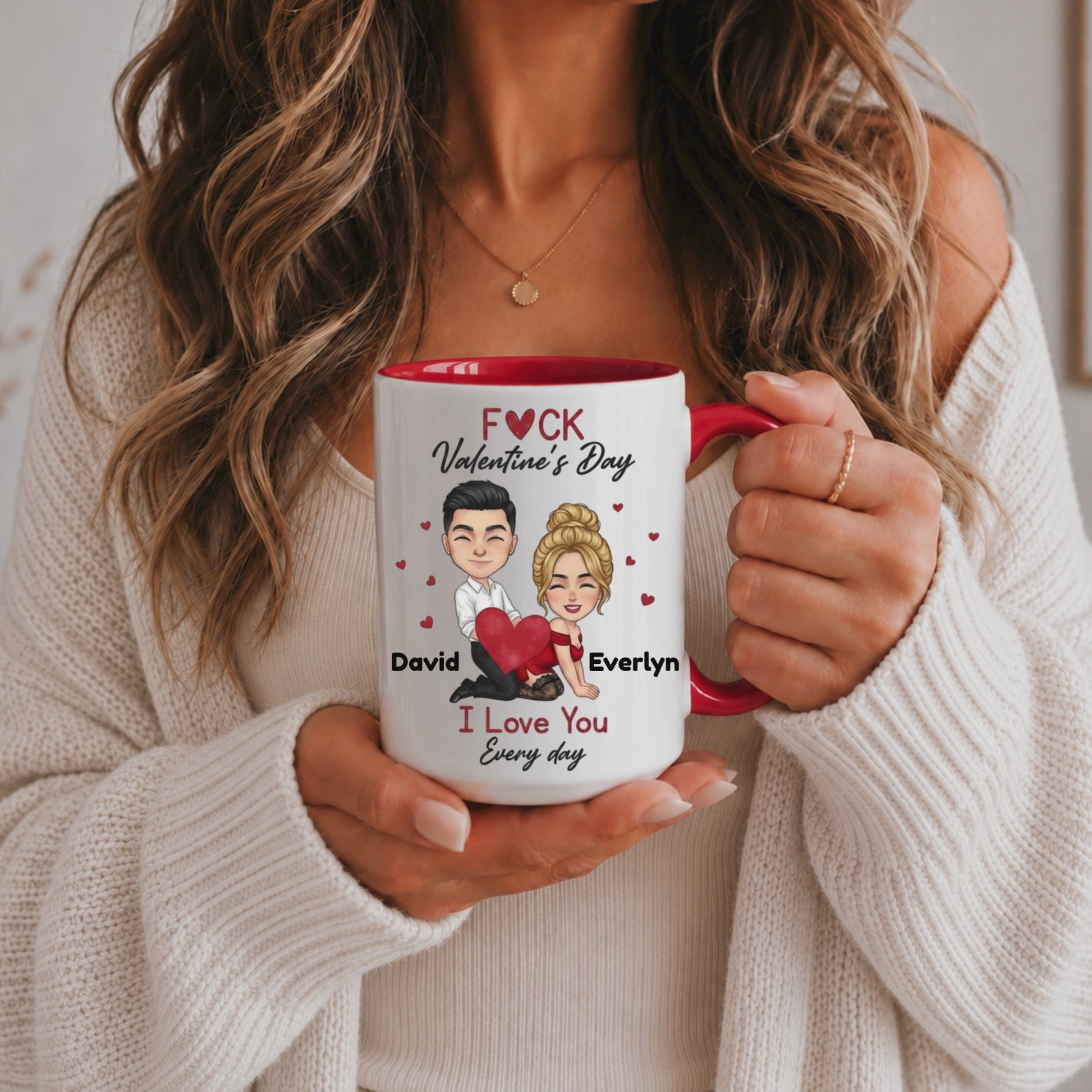 Personalized Valentine's Day Mug | Custom Couple Name Coffee Mug Gift